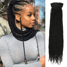 

20Inch 2X Box Braid Ponytail Drawstring Clip-in Synthetic SenegaleseTwist Long Ponytail Extensions For Black Women Alibaby