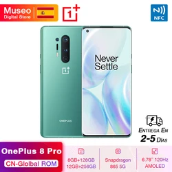 Глобальная прошивка Oneplus 8 Pro 5G Смартфон Snapdragon 865 6,78 ''120 Гц жидкости Дисплей 48MP Quad камеры IP68 30 Вт Беспроводной зарядки