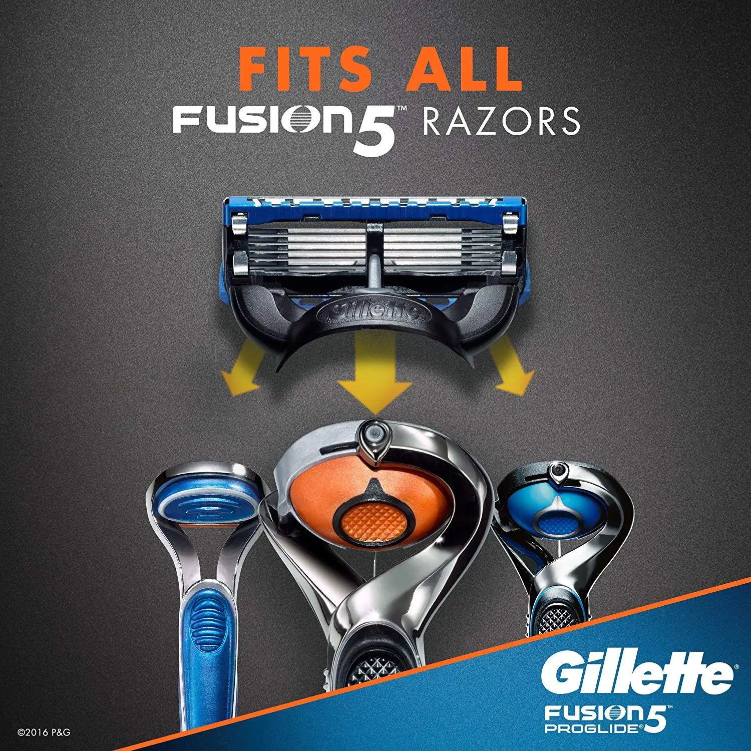 Removable Razor Blades for Men Gillette Fusion 5 ProGlide Shaving Replaceable Cassettes Fusion Cartridge 1pcs Holder 5