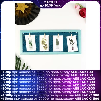 

Photo frame plastic for 4 photos 9x13 cm "Blue sequins" 20x50 cm 4459502