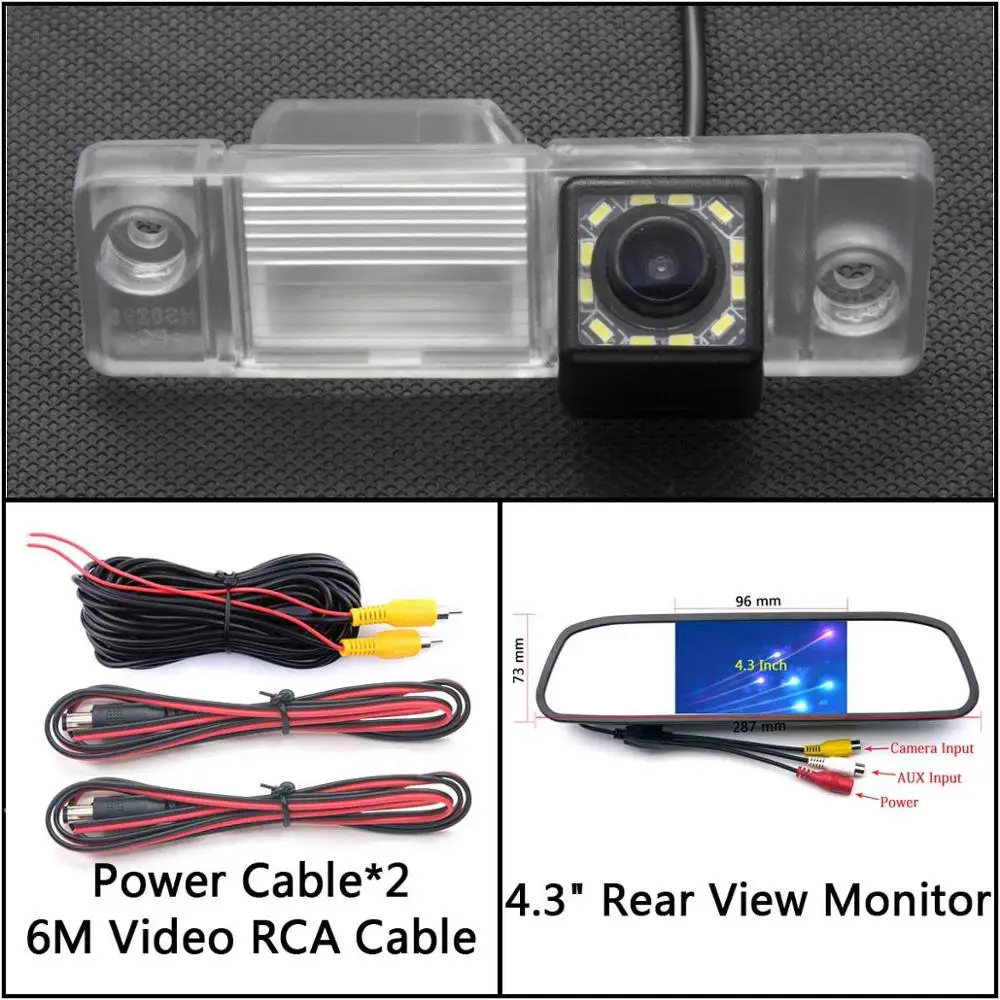 Cam N 4.3 Mirror 12 Светодиодный свет заднего хода автомобиля зеркало заднего вида Камера для Opel Antara 2010 2011 2012 2013 автомобиля класса люкс парковки Камера для автомобиля - Название цвета: Cam N 4.3 Mirror