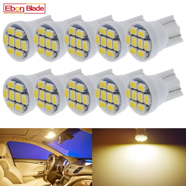 10x New spot light T10 W5W LED Bulb 2835 6 LED 12V 24V 194 168 LED non  polarity Car Interior Map Dome Lights Auto Parking Light - AliExpress