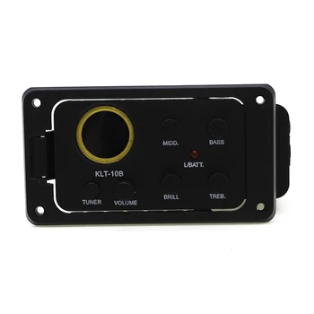 

5pcs/lot 4 Band Acoustic Guitar Pickup Equalizer Preamp with Round Screen Tuner For Travel Guitar 36 and 38 Guitarra Accessories