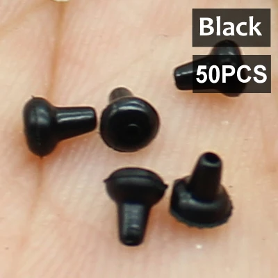 50PCS-Black 50 шт., рыболовные аксессуары для ловли карпа, рыболовные крючки, резиновые бусины, рыболовные крючки, стопоры для Heli, бусинки для ловли карпа, снасти для ловли карпа - Цвет: 50PCS-Black