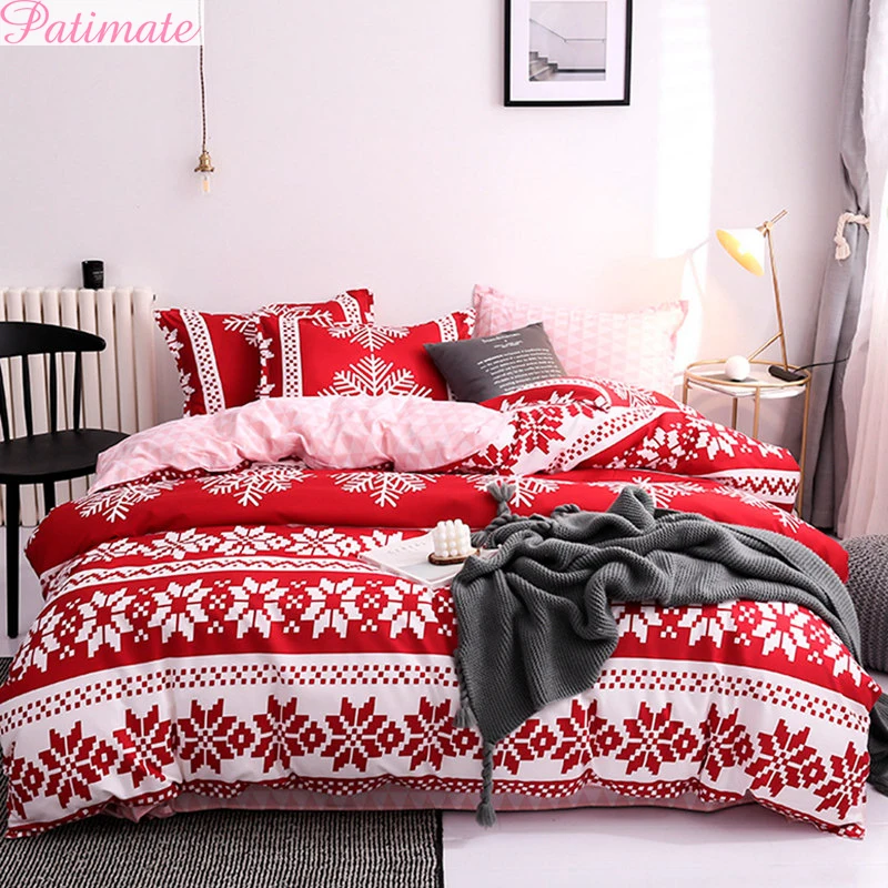 

Merry Christmas Snowflake Bedding Set Ornaments Christmas Decoration For Home Navidad 2019 New Year Gift Cristmas Deco Noel 2020