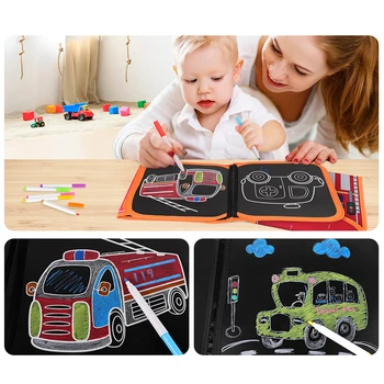 

Portable Soft Chalk Board Drawing Book for Children Coloring Book DIY Blackboard Painting Drawing Board with Chalk