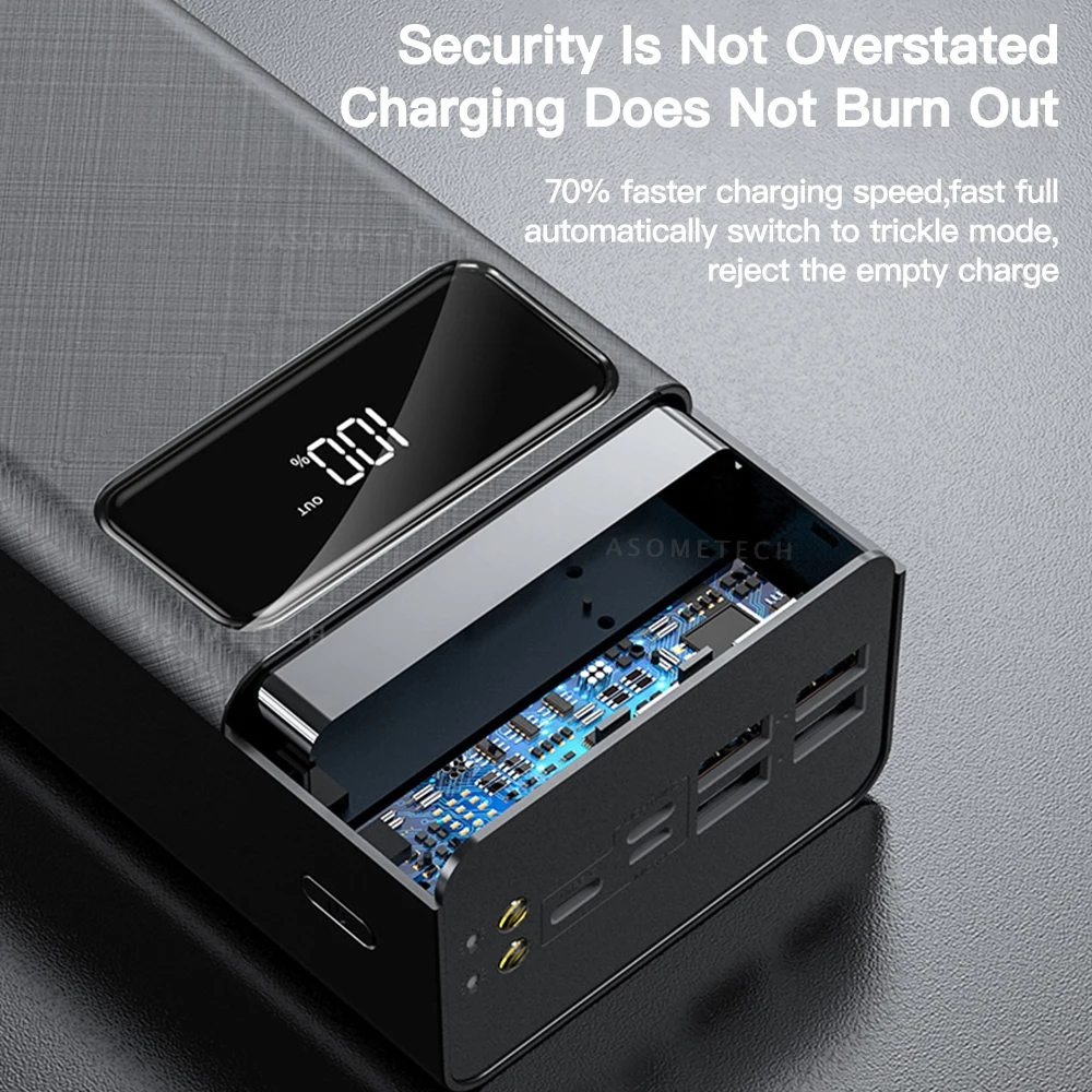 Power Bank 50000mAh Portable Charger LED Light Poverbank Powerbank 50000 mAh External Battery For iPhone Xiaomi Samsung Huawei