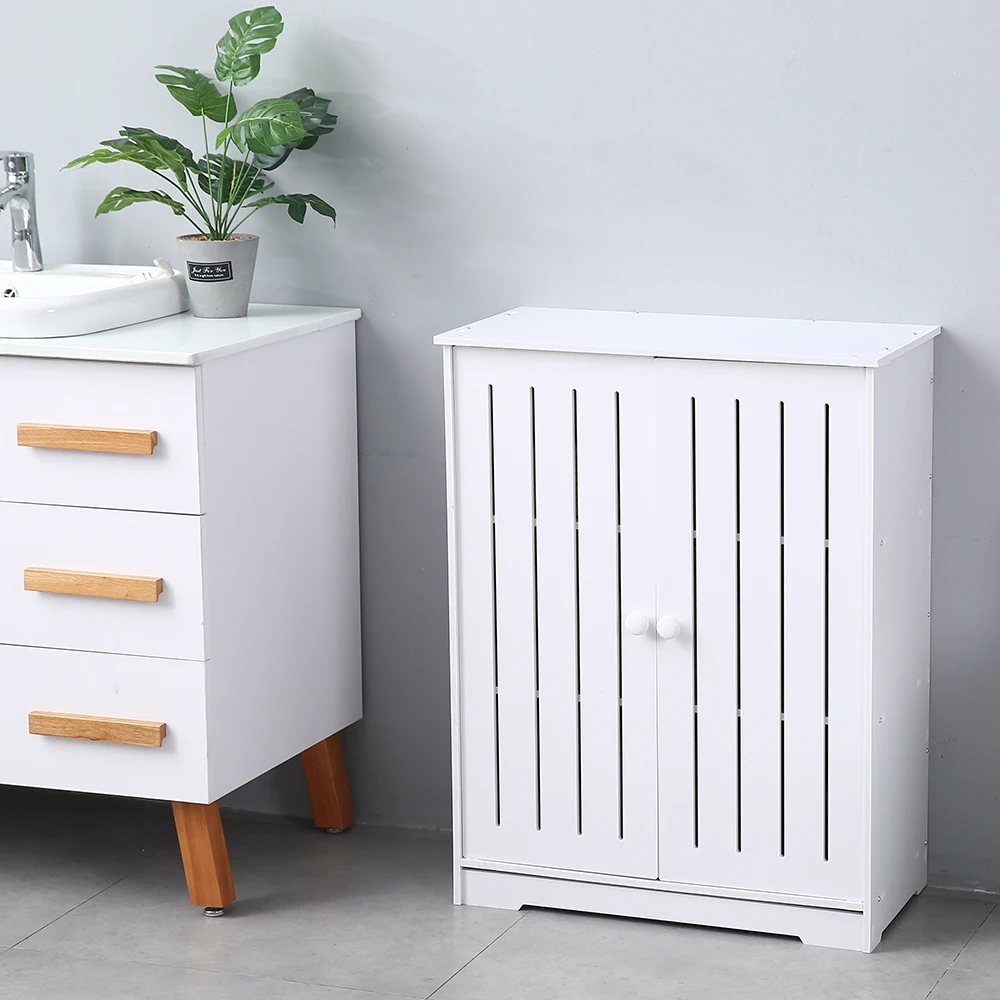 

Double Door Three-Layer 80cm High Storage Cabinet PVC (63x31x80)cm For The Living Room Decoration