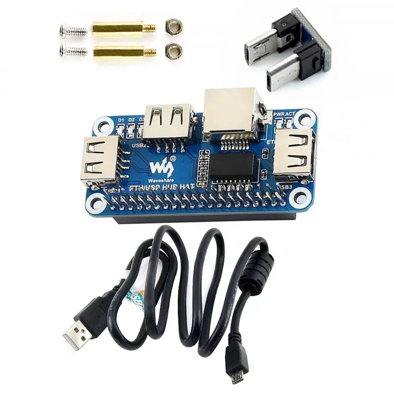 1 шт. Raspberry Pi 4B/Zero W USB для Ethernet RJ45 Ne twork порт usb-хаб концентратор E65A