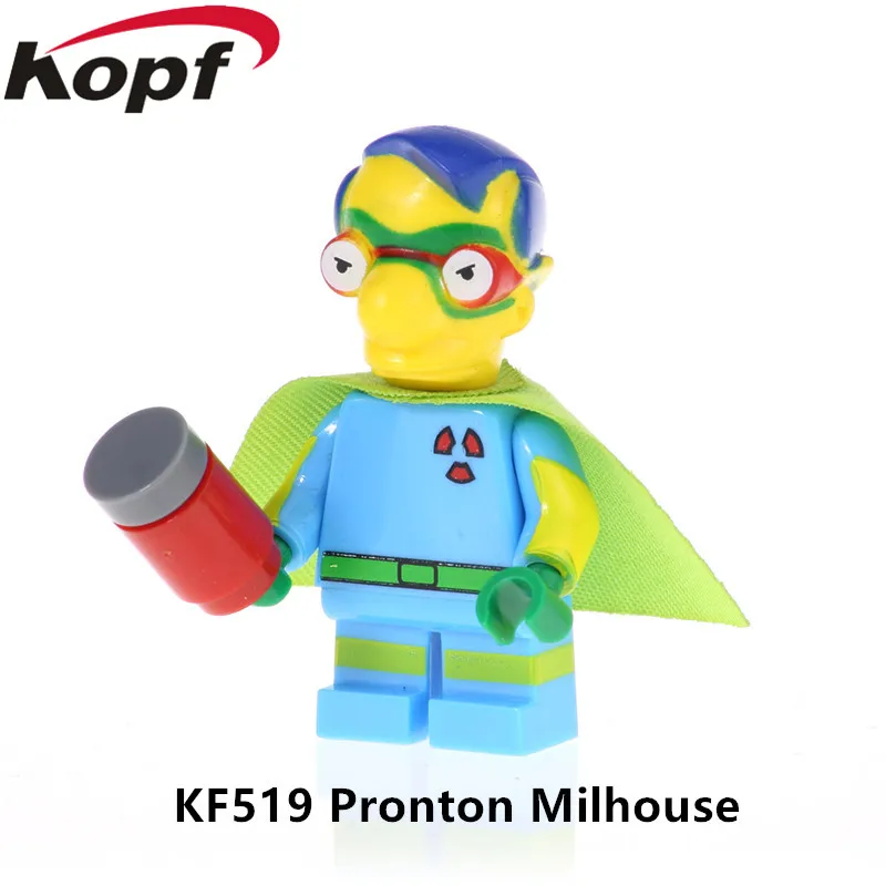 KF201 Одиночная Marge Simpson кирпичи собрать Pronton Milhouse модель Homer действие строительные блоки для детей подарок лучшие игрушки - Цвет: KF519 Without Box