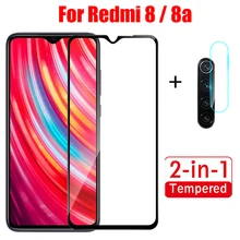 2-в-1 закаленное Стекло для redmi 8 8A Камера объектив пленка Экран Защитная крышка для Xiaomi redmi 8 redmi 8a Mi8 красный mi8 защитный Стекло
