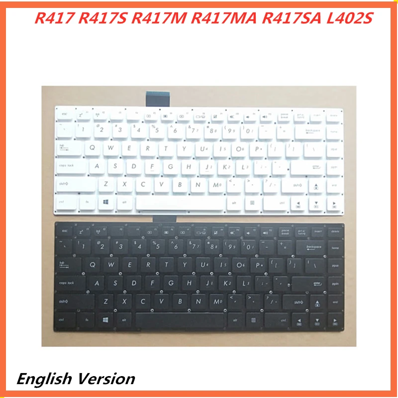 Клавиатура на английском языке для ноутбука Asus R417 R417S R417M R417MA R417SA L402S сменная |