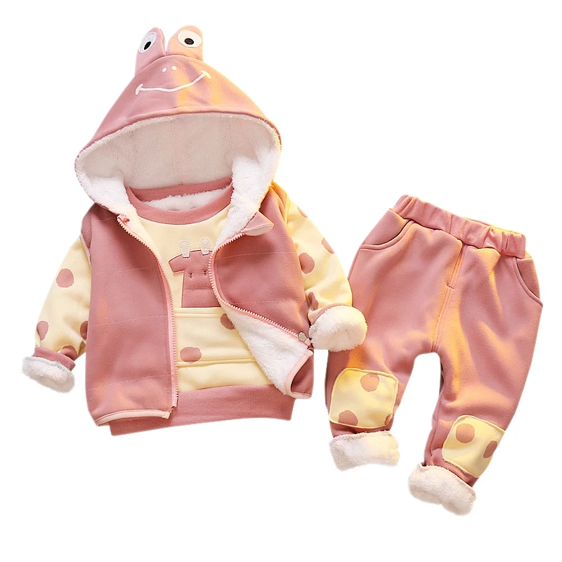 Детская зимняя одежда из трех предметов костюм для мальчиков одежда для малышей Одежда для младенцев