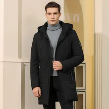 Новинка, зимний мужской пуховик, высокое качество, съемный капюшон, мужская куртка, утолщенная, теплая, для улицы, ветрозащитная, 90%, пуховик