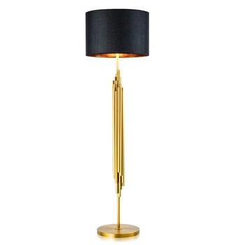 

Modern Luxury Led Floor Lamp American Living Room Floor Lights Gold Standing Lamps Avize Neo-classical Brushed Titanium Loft Art