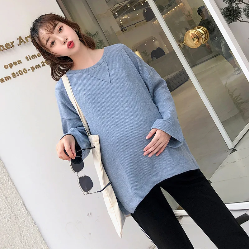 

2018 Autumn Clothing New Style Fashion Large Size Loose-Fit Pregnant Women Casual Two-Piece Set Tops Abdominal Support Set