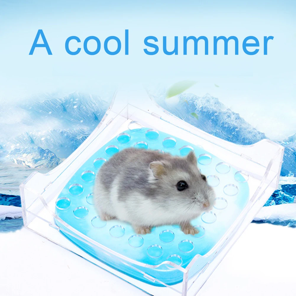 

Rabbits Accessories Pad Pets Cooling Box Safe Summer Acrylic Mat Plate Small Animal Supplies Hamsters Bed Ice