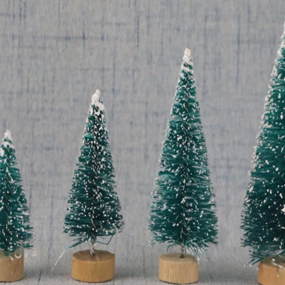 1 шт. DIY рождественская елка маленькая сосна мини-деревья, размещенные в настольные, Декор дома, рождественские украшения, детские подарки
