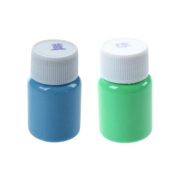 

2 Bottles 20G Glow In The Dark Acrylic Luminous Paint Bright Pigment Party Decoration DIY, Pink & Green