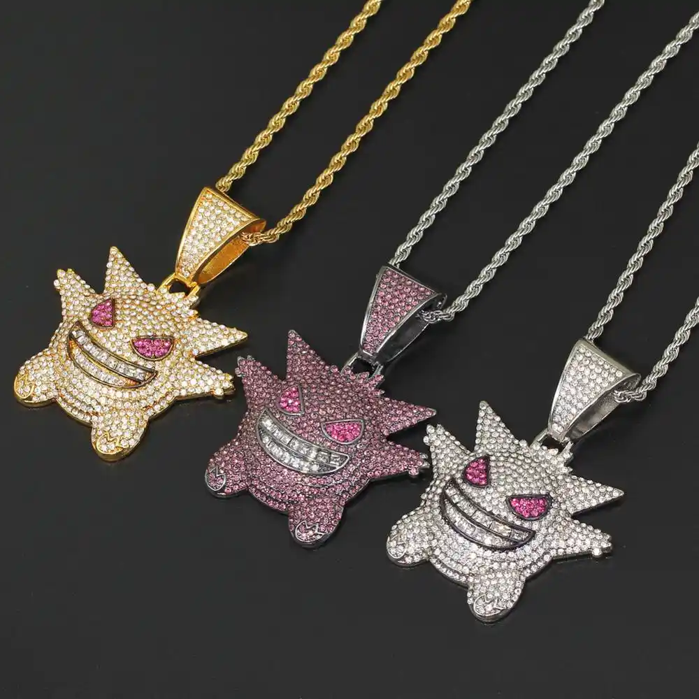 カラフルな 宝石のヒップホップペンダントネックレスマスク Gengar ポケモン合金宝石ペンダントアイスアウトチェーンメンズ Praty ギフトファッションジュエリー Chain Necklaces Aliexpress カラフルな 宝石のヒップホップペンダントネックレスマスク Gengar ポケモン合金宝石ペンダントアイスアウトチェーンメンズ Praty ギフトファッションジュエリー Chain Necklaces Aliexpress