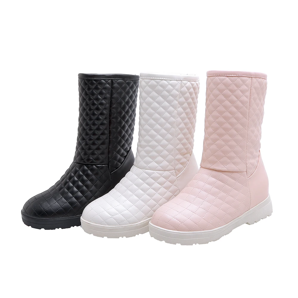 Women snow boots 2019 winter boots platform thick plush warm non-slip waterproof winter shoes size 35-43