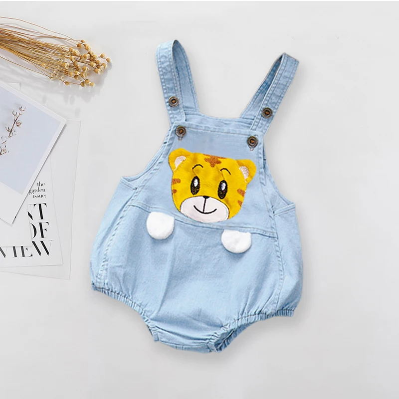 IENENS Baby Boy Girl Bodysuit Denim Clothing Summer Jumpsuit Cartoon Jumper Outfits Newborn Infant Clothes Overalls Dungarees baby bodysuit,cotton romper