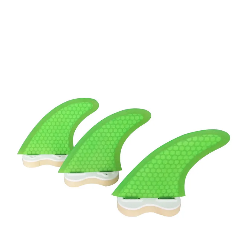 FCS G5, G3 доска для серфинга плавники suf зеленый цвет три плавника набор стекловолокна сотовые плавники чистый зеленый