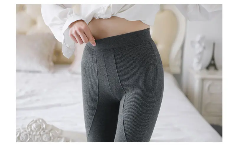 coreana puro fio de algodão leggings grande