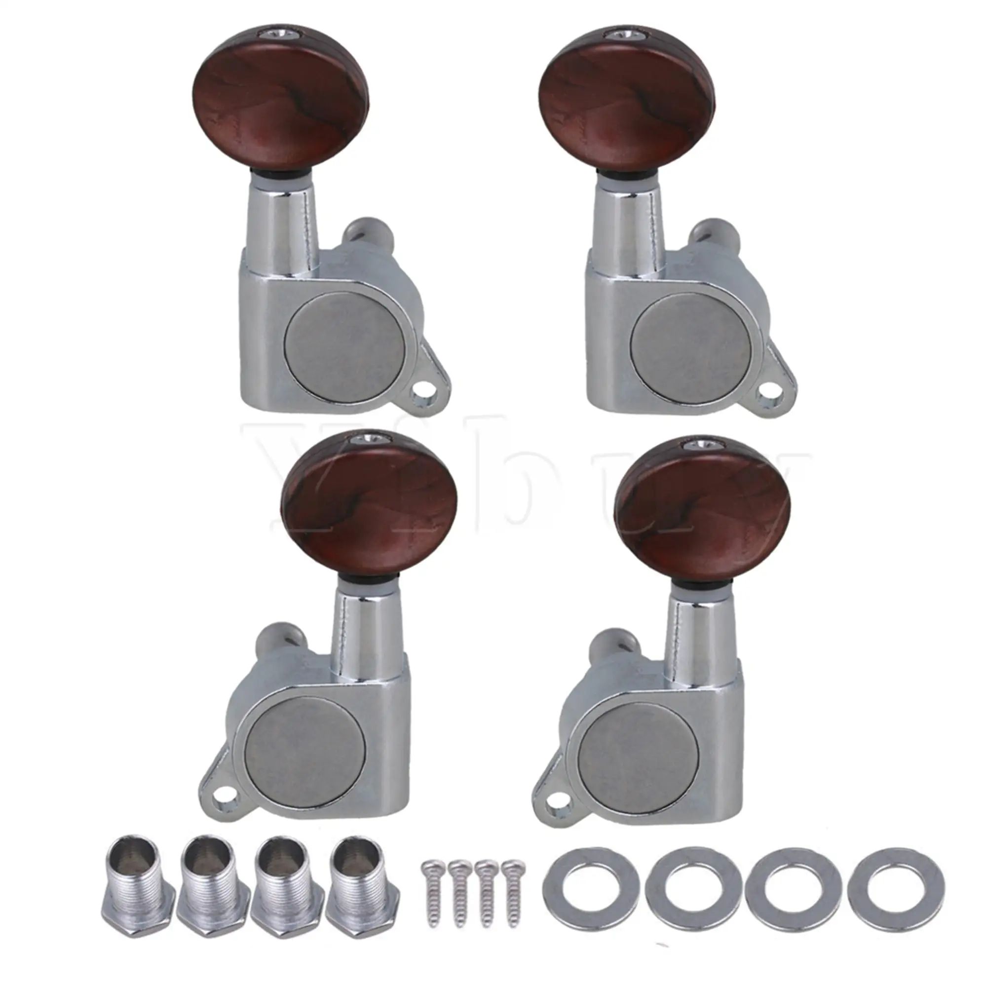 

Yibuy 2L 2R укулеле гитара герметичный колышек 18:1 красная маленькая круглая ручка