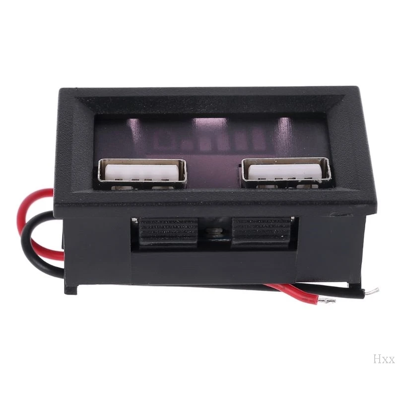 New 12V Lead Acid Battery Capacity Display Power Meter Gauge for Electric Motor Car with USB charging port