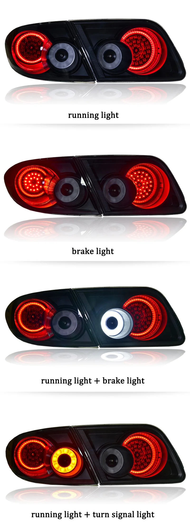 Автомобильный светодиодный задний фонарь для Mazda 6 2003-2011 2012 задний ходовой свет+ стоп-сигнал+ задний фонарь+ указатель поворота