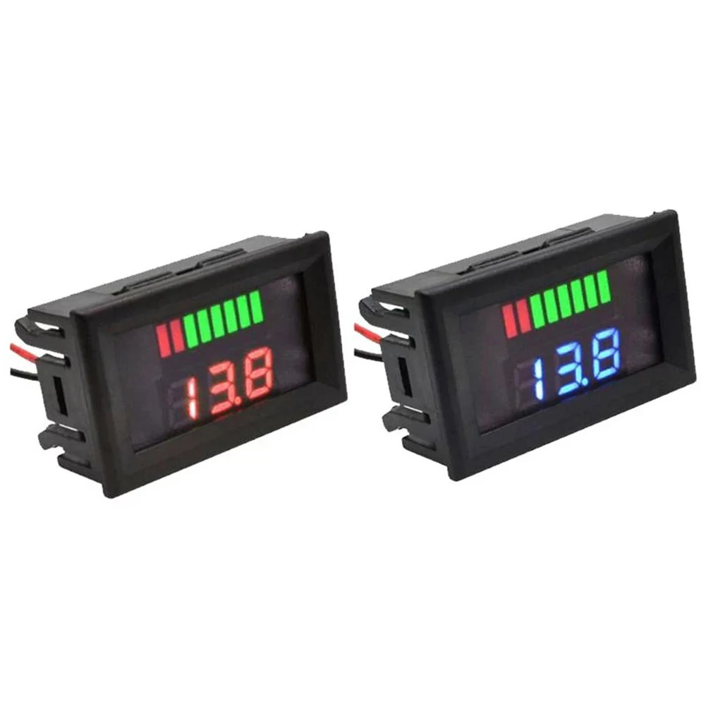 12V 24V 36V 48V 60V 72V Universal Battery Charge Level Indicator Car