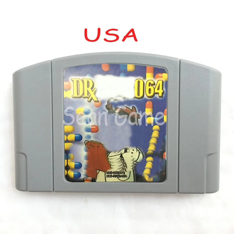 Высокое качество США NTSC клиент картридж M Супер 64/Tenin/бумага/Drx 64 карты для 64-битной игровой консоли - Цвет: M DRX 64