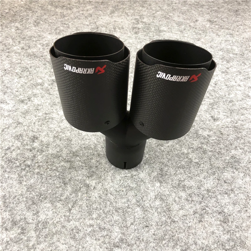 1 шт. Автомобильная выхлопная труба Y Стиль Akrapovic матовый карбоновый выхлопной двойной конец трубы авто Универсальные выхлопные наконечники