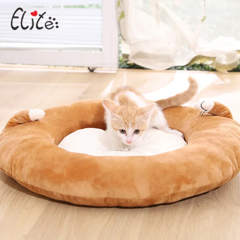 

Elly Pet with Pet Supplies Jingle Cats Series of round Face Nest Pad Cute Thick Small Pet Universal