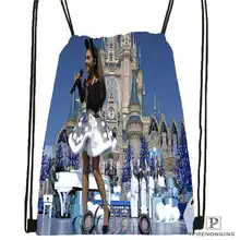 На заказ Ariana-Grande-@ 02 походная сумка на шнурке милый рюкзак для детей(черная спинка) 31x40 см#20180611-02-58