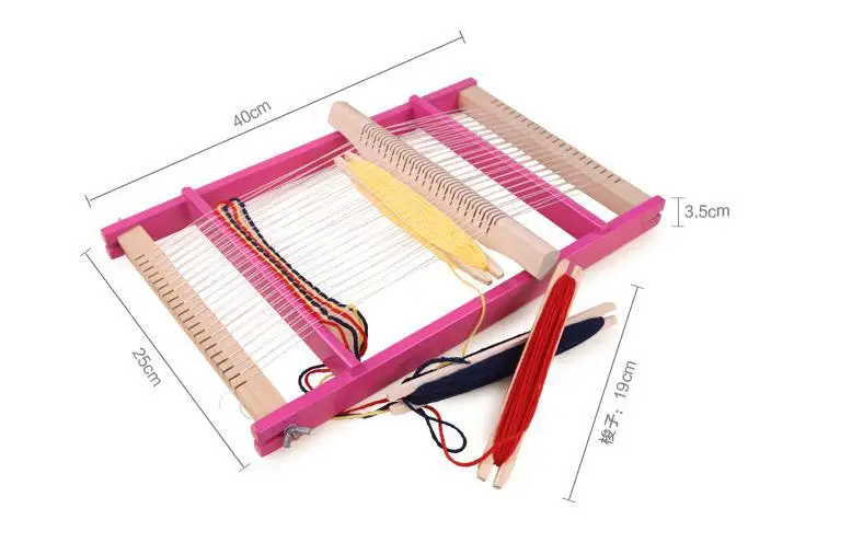 Детский классический ручной многофункциональный ткацкий станок для девочек, большой деревянный ткацкий станок, игрушки для девочек/подарок