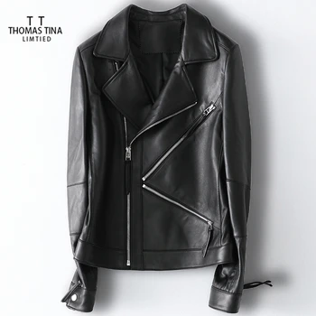 

Thomas Tina 2020 spring new arrival genuine real leather jackets causal slim style natural sheepskin short women coats factory