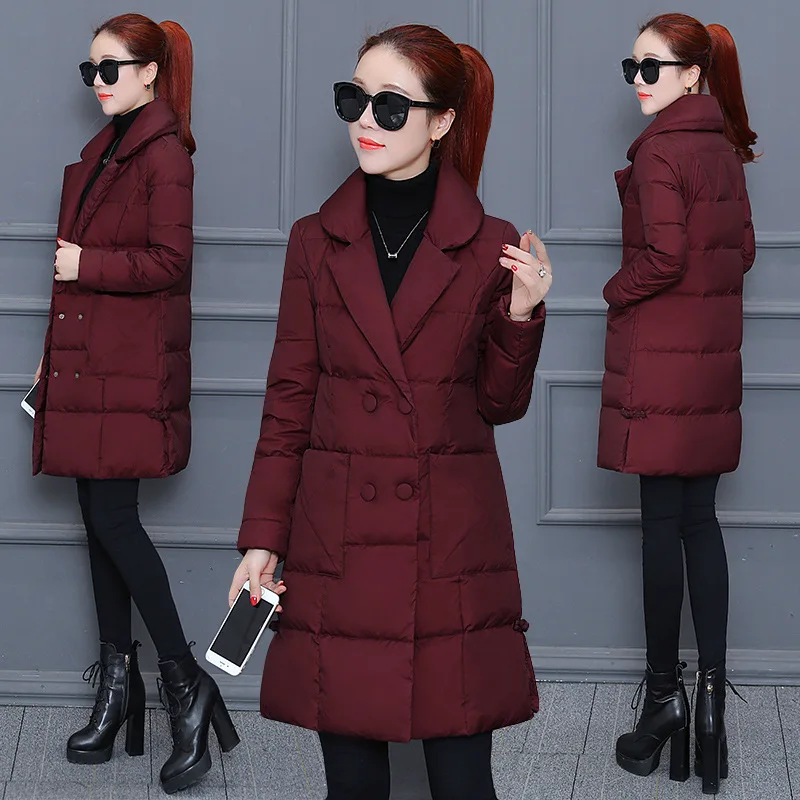 

Down Jacket Cotton-padded Clothes Women's Mid-length Loose-Fit 2017 Winter New Style Thick Coat WOMEN'S Cotton Padded Clothing V
