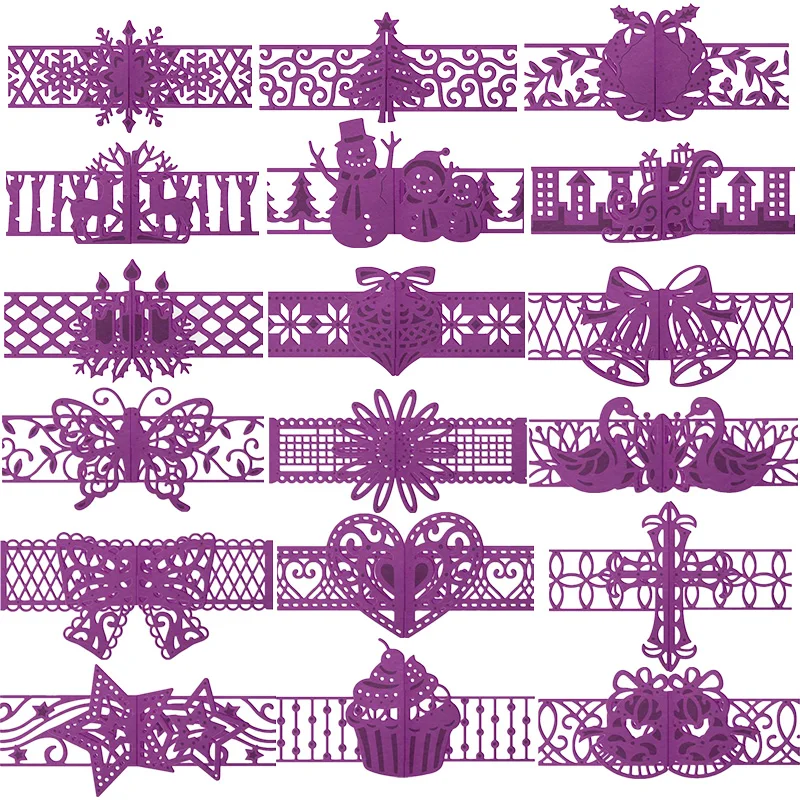 Рождественские штампы снежинка снеговик Санты слайдеры свечи Лебеди звезда