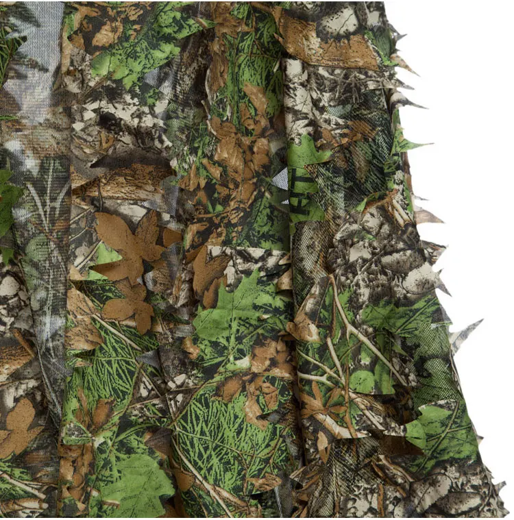 3D на открытом воздухе Охота камуфляжная одежда с Кепки джунгли плащ пончо бионический камуфляж лист для снайпера фон для фотосъемки
