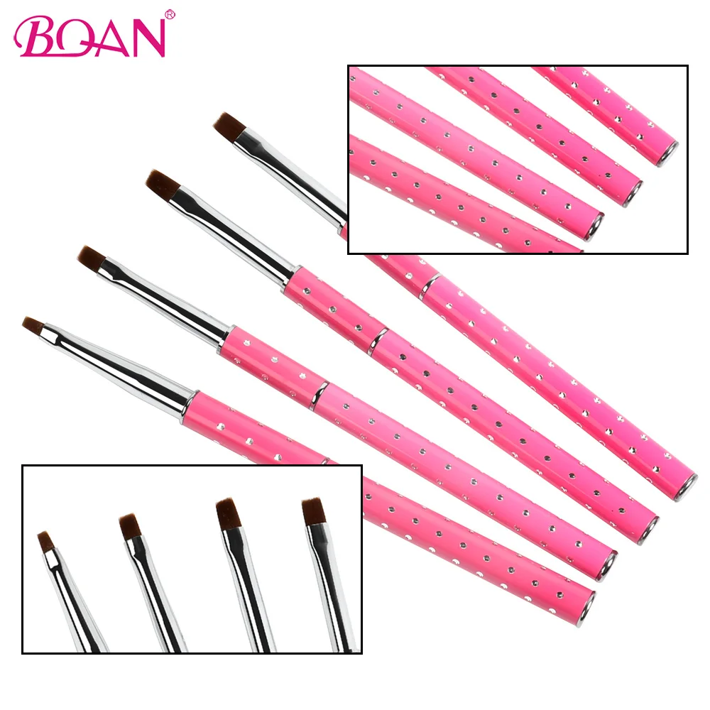 BQAN щетка для ногтей Nail Art резьба кисти акриловые УФ-гель Французский линии типа