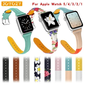 

Joyozy Genuine Leather Watch Strap for Apple Watch 5/4/3/2/1 Bracelet Watch Band for Apple Watch Band Leather iwatch Series