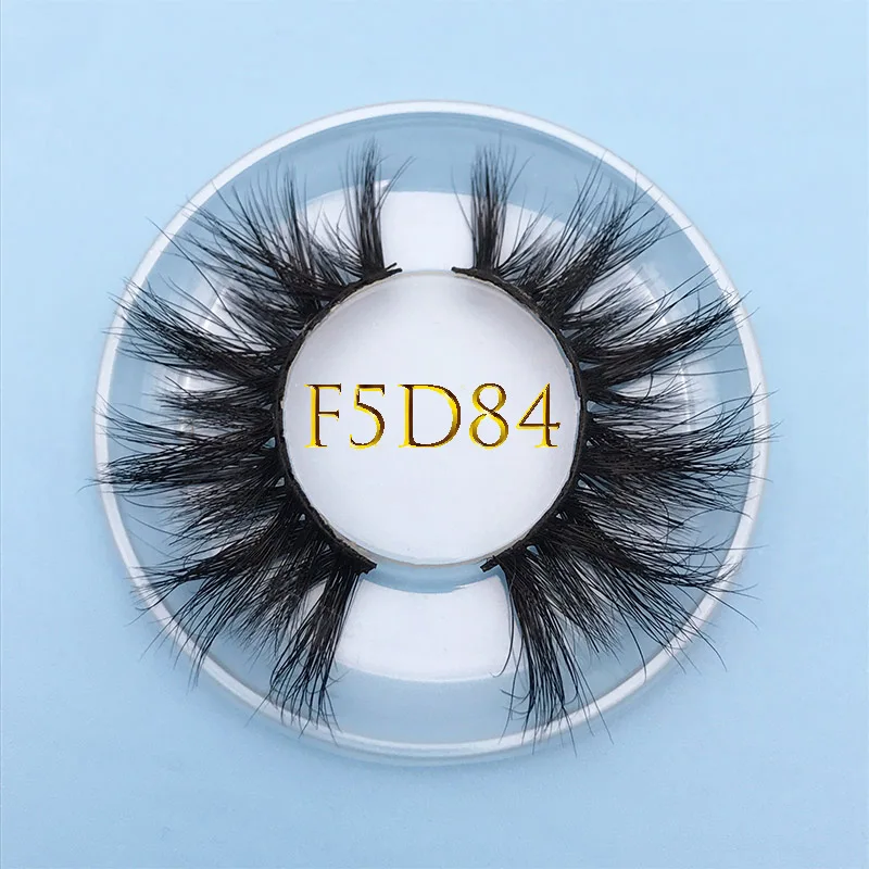 F5D84 Пользовательские коробки MIKIWI 24 стиля 5D ручной работы натуральные Толстые Длинные Накладные ресницы Cuelty бесплатно драматический роскошный макияж 5D норковые ресницы - Цвет: F5D84