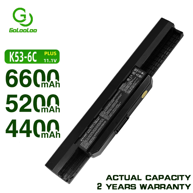 Аккумулятор Golooloo 5200 мАч для Asus a32 k53 42 K53 A31 A43 A53 K43 K53S X43 X44 X53 X54 X84 X53SV X53U X53B X54H|battery for asus