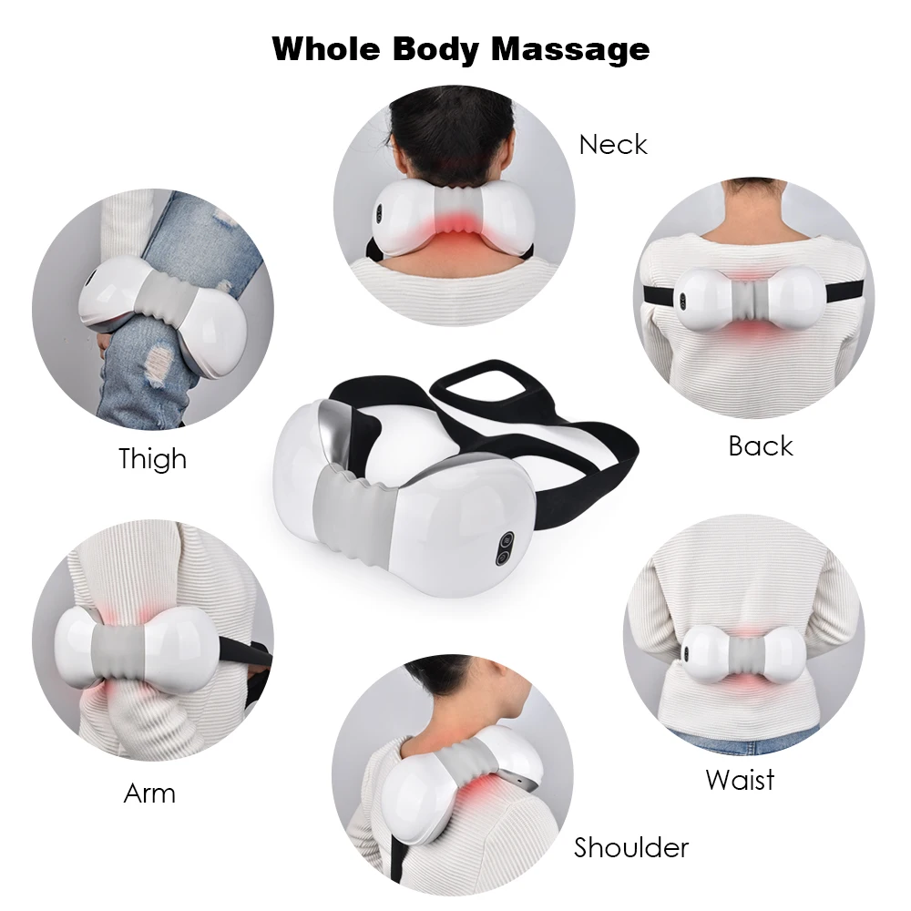  Smart Neck Massager With Heat U-Shape Cervical Back Kneading Shoulder Shiatsu Rechargeable Infrared - 4000411621996