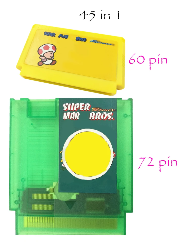 Аккумулятор для супер игр Mar Remix 45 в 1 игровой Картридж 8 бит 72 pin 60 Pin игровая