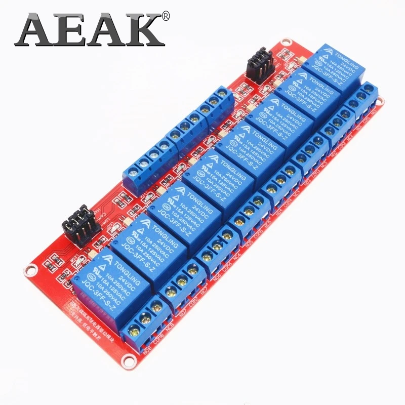 8 канальная релейная контрольная панель реле ПЛК 24 в модуль для arduino горячая