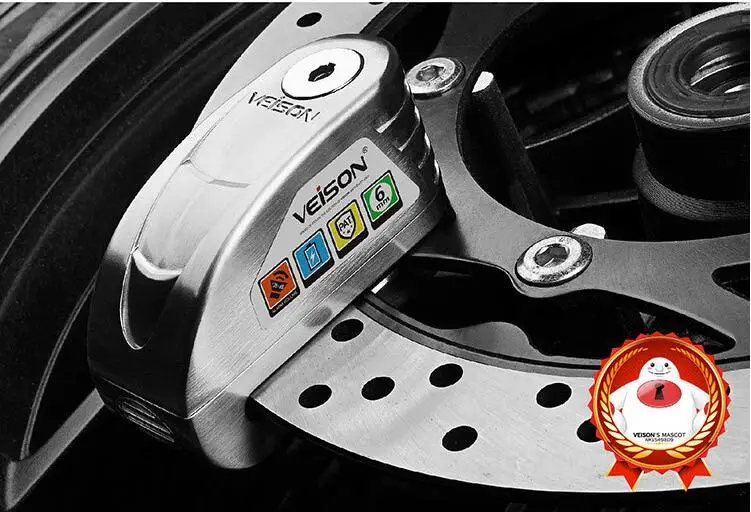 Motorcycle lock alarm brake lock electric motocross riding bike brake lock car anti-theft lock
