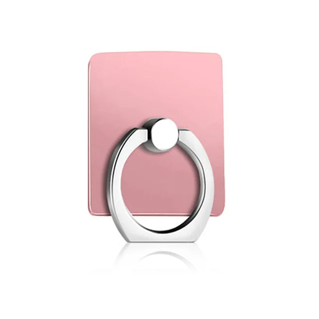 Попсокет Квадратный мобильный телефон планшет Универсальный 360 вращающийся стенд для колец на палец держатель Гнездо для iPhone 11 X XR XS Max 8 7 6s для xiaomi - Цвет: Розовый